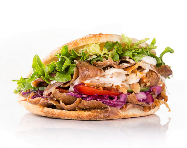 Kebab w bułce wołowy